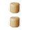 2Pcs Handwoven Bamboo Knit Storage Basket Khaki Multipurpose 6