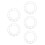 5Pcs Elegant Silver Acrylic Roman Numerals Wall Clock Sticker Set 5