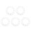 5Pcs Elegant Silver Acrylic Roman Numerals Wall Clock Sticker Set 8