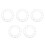 5Pcs Elegant Silver Acrylic Roman Numerals Wall Clock Sticker Set 10