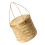 2Pcs Handwoven Bamboo Knit Storage Basket Khaki Multipurpose 2