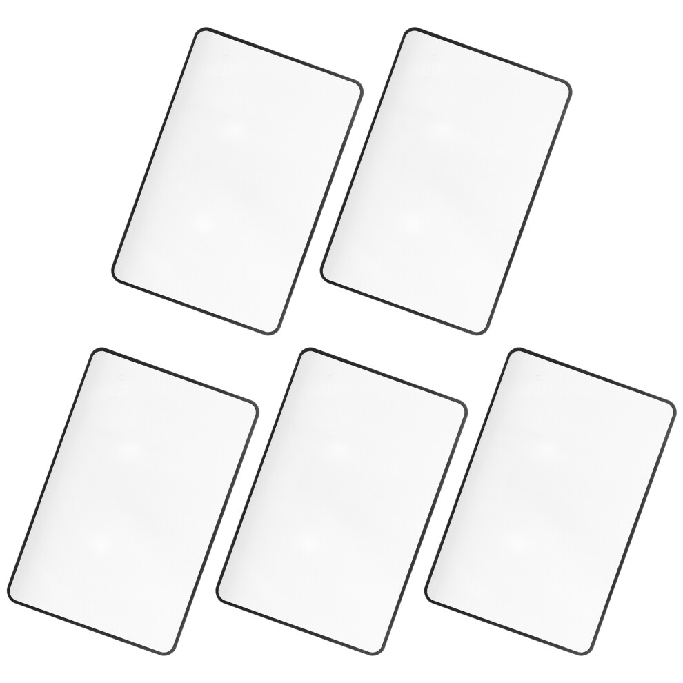 Totority 25Pcs Transparent Pvc Book Magnifiers 3X Flat Page Lens For Seniors