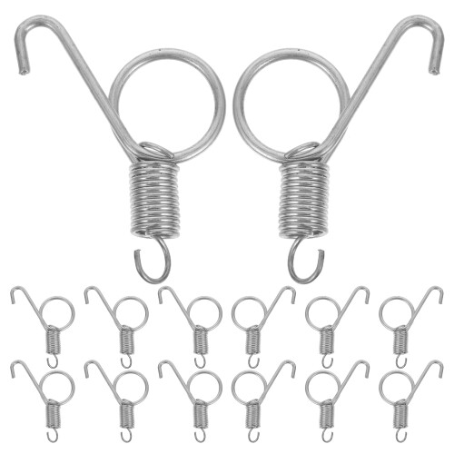 80Pcs Silver Metal Cage Spring Hooks Durable Pet Latches for Home Use 1
