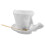 3Sets White Porcelain Coffee Cup Handcrafted Ceramic Mug with Saucer 3