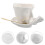 3Sets White Porcelain Coffee Cup Handcrafted Ceramic Mug with Saucer 11