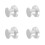 4Pcs Silver Low Profile Aluminum Record Clamp for Turntable Stability 4