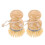 10Pcs Khaki Dish Brushes Reusable Bamboo & PP Kitchen Scrubbers 1