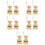 10Pcs Khaki Dish Brushes Reusable Bamboo & PP Kitchen Scrubbers 9
