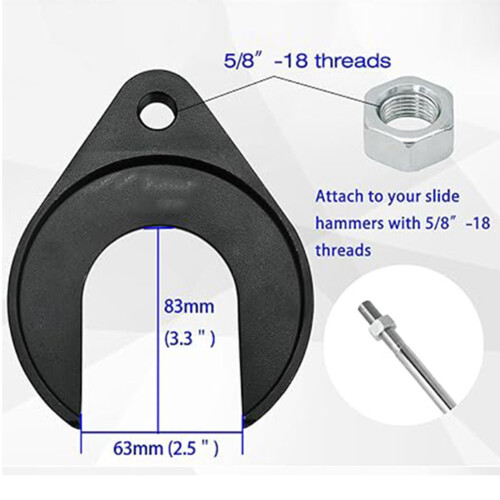 CV Joint Axle Puller Tool 63mm Steel for 4WD & SUVs, Black 2
