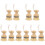 10Pcs Khaki Dish Brushes Reusable Bamboo & PP Kitchen Scrubbers 4