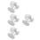 4Pcs Silver Low Profile Aluminum Record Clamp for Turntable Stability 7