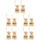 10Pcs Khaki Dish Brushes Reusable Bamboo & PP Kitchen Scrubbers 8