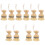 10Pcs Khaki Dish Brushes Reusable Bamboo & PP Kitchen Scrubbers 5