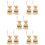 10Pcs Khaki Dish Brushes Reusable Bamboo & PP Kitchen Scrubbers 10