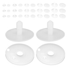 100Pcs White Plastic DIY Doll Joints for Movable Plush Bear Skeletons