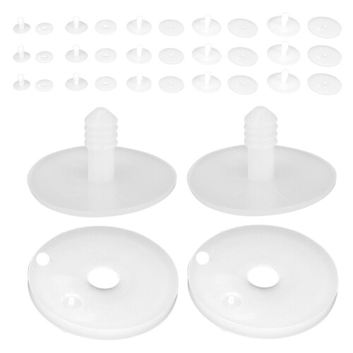 100Pcs White Plastic DIY Doll Joints for Movable Plush Bear Skeletons