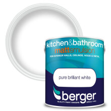 Berger - Kitchen & Bathroom Matt Emulsion - 2.5L Brilliant White