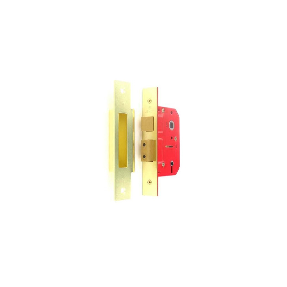 Securit - 5 Lever Sashlock Brass Plated - 63Mm 5019923118018