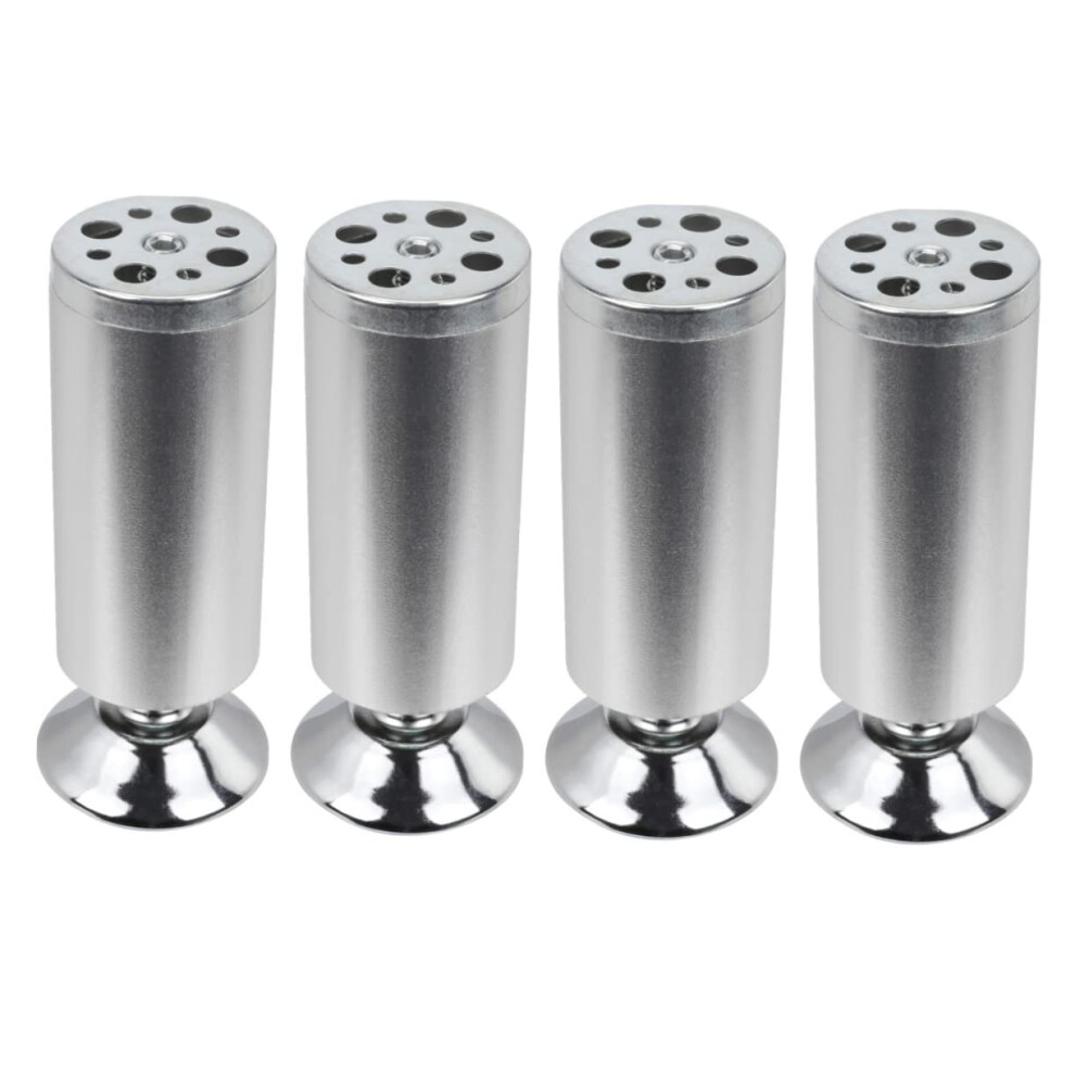 4Pcs Height Adjustable Aluminum Furniture Legs Telescoping Round Design For Cabinets And Sofas 9771547218562