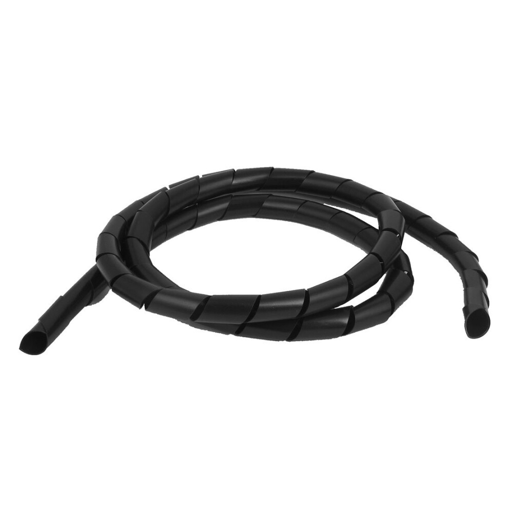 Black Spiral Cable Management Sleeve For Tangle Wire Protection And Flexible Custom Fit 9169991240701