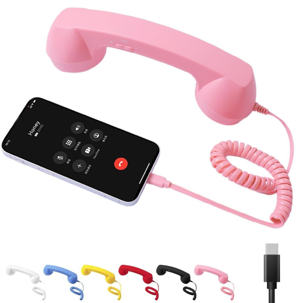 Retro Phone Handset With Typec And Bluetooth, Noise Audio, For Smartphones, Laptops, Video Calls 9169991240800