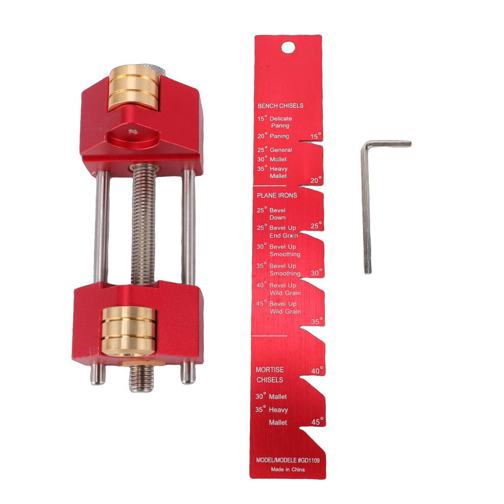 Chisel Sharpening Jig With Adjustable Angle Honing Guide For Chisels And Planer Blades, Aluminum Alloy 9169991240978