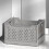 Rolling Storage Basket with Wheels, Foldable Laundry Bin for Small Spaces, Durable Gray Organizer 4
