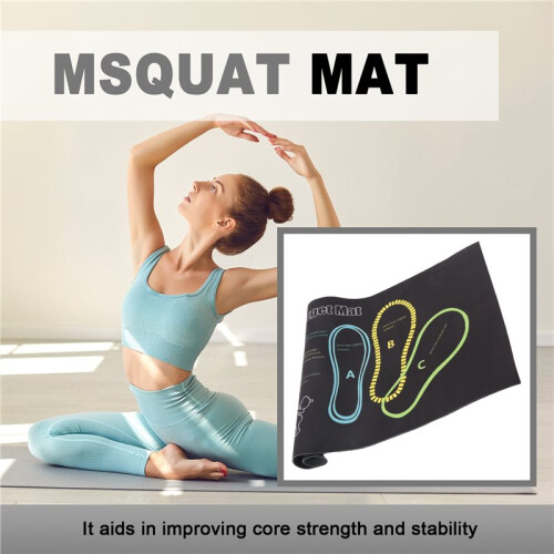 Squat Guide Mat Squat Step Positions Knee Mat with Foot Position Mat,Workout Squats Leg Muscle Targeting 2