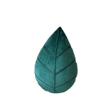 Leaf Shaped Pillow Nordic Style Green Cushion for Sofa Christmas Decor Leaves Dark Green 38x25cm