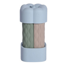Lot de 4 Bouteilles Portables Anti-Fuites en Silicone - Contenants de Liquide Rechargeables et Compressibles pour Lotion Bleu Clair