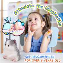 Medium Squishy Cat Toys Stress Relief Cat Squishy Toys Funny Cat Squishy Toys Soft Cat Squishy Stress Toy Presents,B