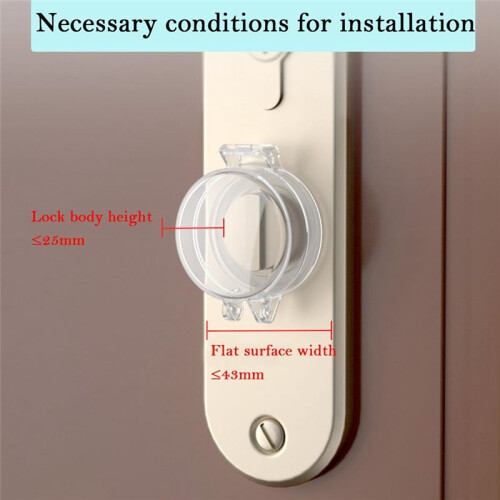 2-Pack Deadbolt Barnsäkerhetslåsskydd, Barnsäkert Dörrknoppsskydd, Dörrsäkerhetsdeadboltlås Transparent 2