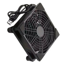 120mm Ventilator Router Koelventilator Diy Pc Koelbox Tv Draadloos Stil 5v Voeding Usb 12cm met Schroeven Beschermend Net