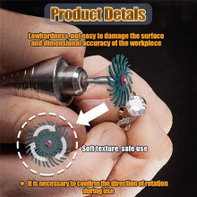 42pcs 1 Inch Radial Bristle Disc Kit with 1/8 Inch Shank for Rotary Tool Mixed Grit Abrasive Brush -Polishing Pad