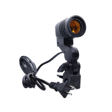 1.8m E27 Photography Light Lamp Holder with AC Socket Umbrella Holder and Bulb Mount for Photo Studio Lighting US Plug