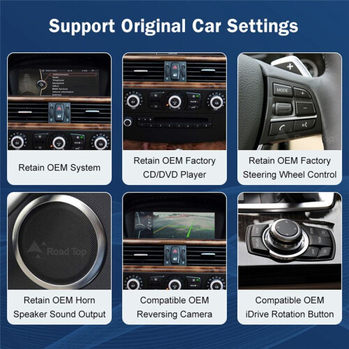 8.8inch Wireless CarPlay Android Auto Car Multimedia for  3 5 Series E60 E61 E90 E92 Navigation Car Stereo CCC System 2