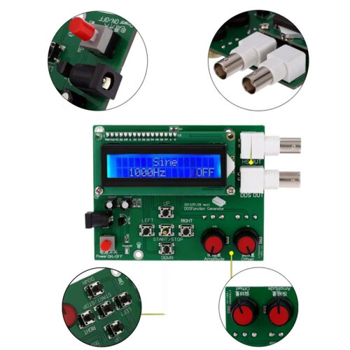 Signal Generator Pulse Frequency DDS Function Signal Generator DIY Kit Module 1Hz-65534Hz Syntezator with LCD Display 2