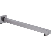 16 Inch Wall Mounted Shower Arm Brushed Nickel for Rainfall Coverage, Stainless Steel, Easy Install