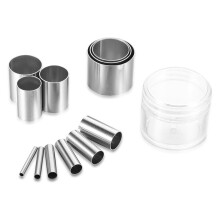 12 Pieces Circle Cutter Hole Hollow Punch Cutter Set Ceramic Dot Baking Stamps for Polymer Clay Pottery Handmade