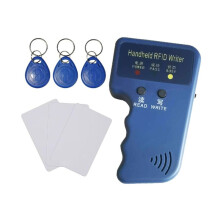 125KHz Kaartlezer/Schrijver voor ID HID en AWID Handheld RFID-Kopieerapparaat met 3 T5577-Sleutelhangers