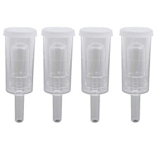 4 Piece Twin Bubble Homebrew Airlock with Cap, Easy Clean Design for Beer and Wine Fermentation