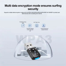 AX900 USB WiFi 6 Adapter 900Mbps 5.4 2 in 1 USB Dongle 2.4G 5G Wireless WLAN Receiver for Win10&Win11