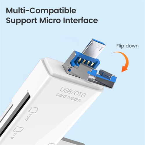 OTG  TF Type C Micro- Card Reader Type C to Usb Otg Adapter 6 In1 USB 2.0 TF Card USB Flash Drive Card Reader A 2