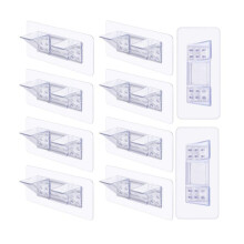 10 Pieces Adhesive Shelf Bracket, Double Row Thickened and Reinforced Design Shelf Support Pegs for Shelves Kitchen