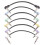 6 Packs 16cm Guitar Effect Pedal Flat Patch Cables Instrument Guitar Pedal Cable Connectors Patch Cable Multicolor 1