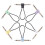 6 Packs 16cm Guitar Effect Pedal Flat Patch Cables Instrument Guitar Pedal Cable Connectors Patch Cable Multicolor 8