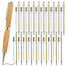 20-Teiliges 7-mm-Schlankstift-Set mit Ersatzminen, Drehstift-Set Aus Holz, Drehzubehör für Heimwerker, Kupferfreunde, Lehrer, Schüler A