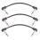 6 Packs 16cm Guitar Effect Pedal Flat Patch Cables Instrument Guitar Pedal Cable Connectors Patch Cable Black 10