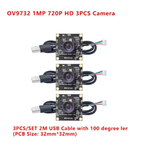 3 Pcs OV9732 100 Degrees 1280x720 30fps Camera Module for Autodarts Io with 2M Cable,PCB SIZE:32x32mm, Camera Module 1