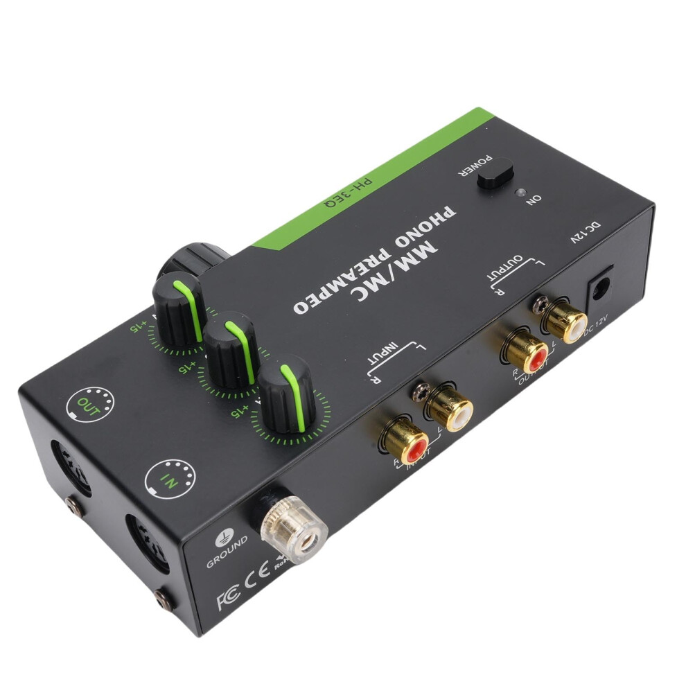 Phono Preamp With Xlr Input Output, Mm Mc Compatible Turntable Amplifier With 3Band Eq 9169991241678